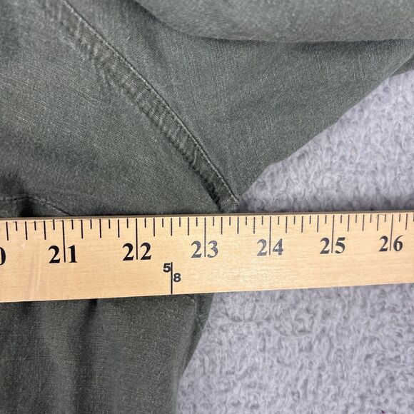 Torrid Army Green Linen Blend Shirt Jacket With Belt Plus Size 2 | 18/20 | 2X - Picture 7 of 8